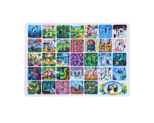 Деревянный пазл вкладыш "Украинский алфавит" Ubumblebees (ПСФ138) PSF138