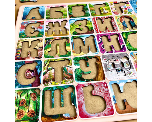 Деревянный пазл вкладыш "Украинский алфавит" Ubumblebees (ПСФ138) PSF138