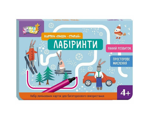Детские развивающие карточки "Пиши-стирай Лабиринты" 1781001