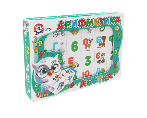 Дитячий розвиваючий набір кубиків "Абетка + Арифметика" 2728TXK 24 кубики