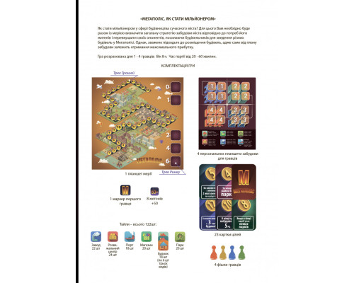 Настільна гра Мегаполіс "Як стати мільйонером" Arial 910039 укр. мовою