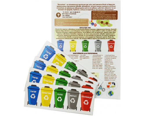Детская настольная обучающая игра "Экологика" (1319-UM) на укр. языке