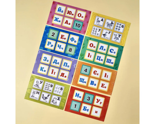 Настольная игра Лото "Азбука и цифры" (ПСД250) PSD250, 48 фишек