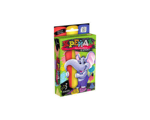 Дитяча крейда для малювання на асфальті велика MEL-01-01U, 3 шт