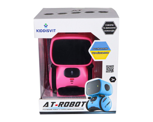Дитяча іграшка "Інтерактивний робот" AT001-04-UKR рожевий, з голосовим керуванням