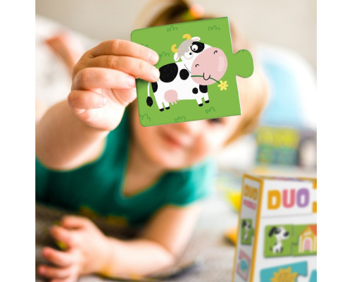 Детский пазл "ДУО-Зверушки и их дома" 300690, 24 элемента