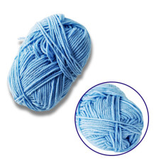 Пряжа фасована петляста NB112, 80% бавовни, 20% молочна клітковина, світло-синій