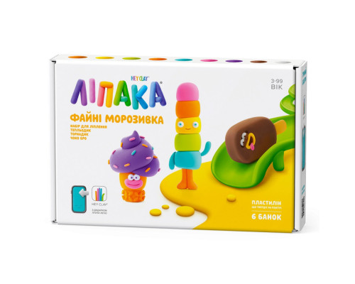 Детский набор пластилина "Классное мороженое" Lipaka 60056-UA01 самостоятельно затвердевает