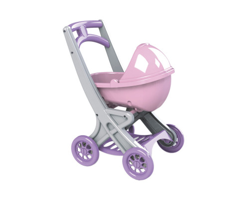 Коляска для ляльок з люлькою Doloni Toys 0121/04 Сіро-рожева