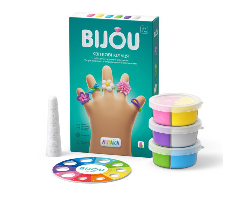 Набір пластиліну, що самозатвердівається ЛИПАКА 31001-UA01 Біжутерія: Квіткові Кільця