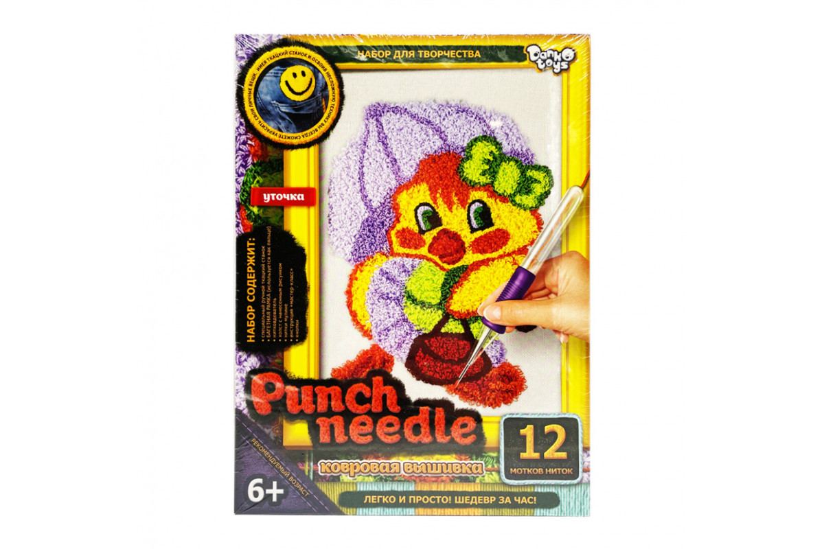 Набір для творчості "Punch Needle: Каченя" PN-01-03 килимова вишивка Набір для творчості "Punch Needle: Каченя" PN-01-03 килимова вишивка