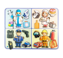 Настольная развивающая игра "Профессии" Ubumblebees (ПСФ160) PSF160 деревянная