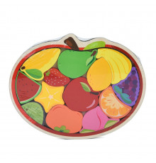 Дитячий дерев'яний пазл-вкладиш "Фрукти" MD 1500-6