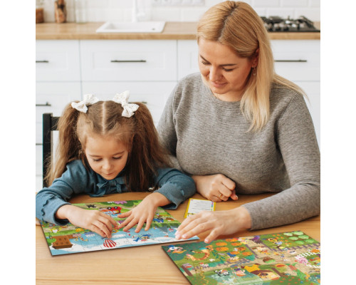 Дитячий віммельпазл "Літо у селі" 300659, 60 елементів