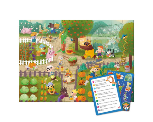 Дитячий віммельпазл "Літо у селі" 300659, 60 елементів