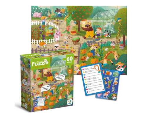 Дитячий віммельпазл "Літо у селі" 300659, 60 елементів