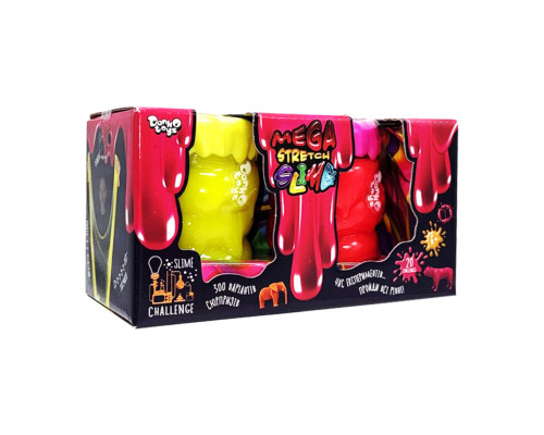 В'язка маса "Mega Stretch Slime" SLM-11-01U(Yellow-Pink), 2 банки