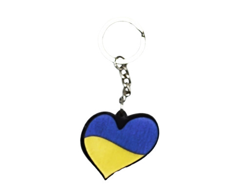 Деревянный брелок "Украина сердце" Брелок Украина