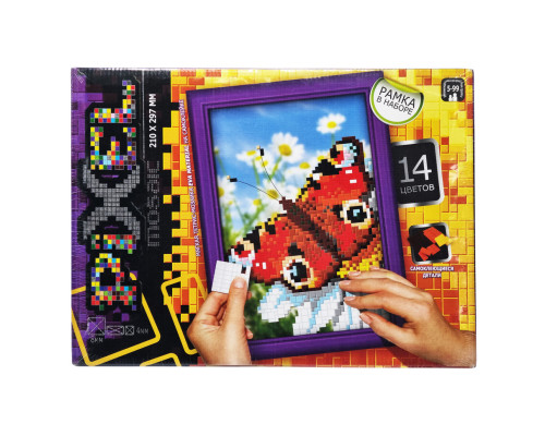 Набір для творчості "Мозаїка Піксель: "Метелик" РМ-01-04, 21х29,7 см, рамка в наборі