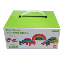 Дитяча дерев'яна іграшка сортер 4 в 1 "Веселка" C15016