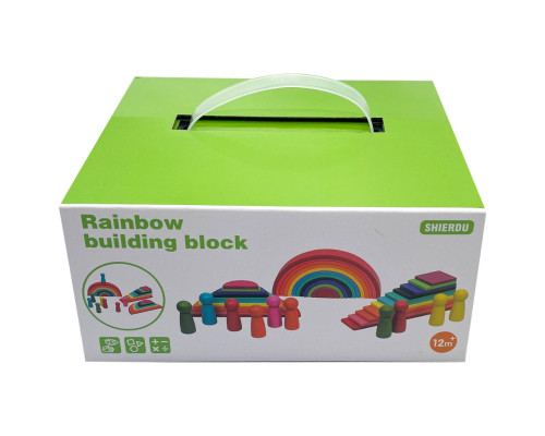 Детская деревянная игрушка сортер 4 в 1 "Радуга" C15016