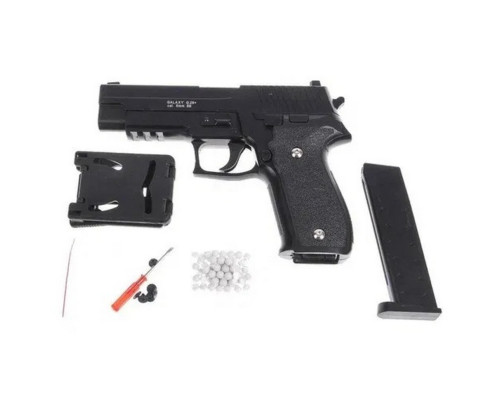 Детский пистолет на пульках "Sig Sauer 226" Galaxy G26+ черный с кобурой