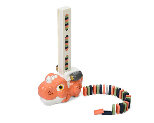 Дитяча іграшка "Динозавр-доміно" 8090-B(Rose-Red) світло, музика