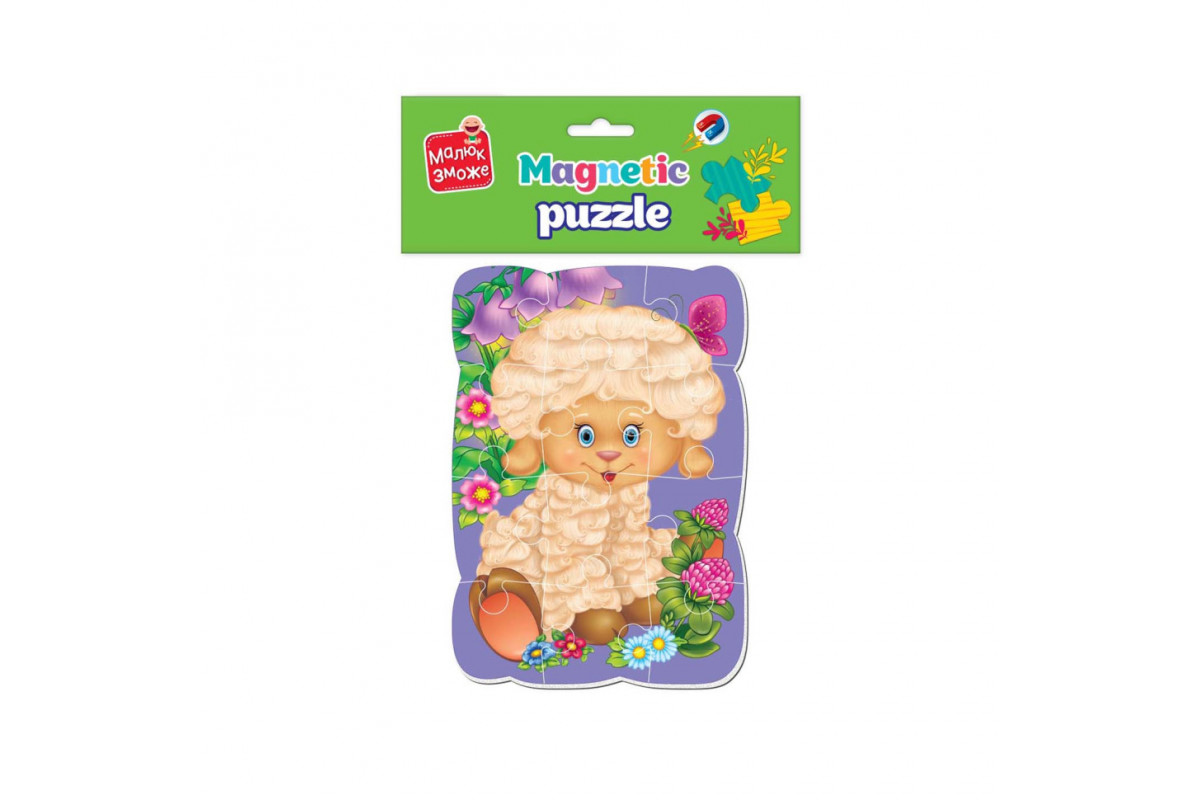 Магнітні пазли Малюк зможе "Вівця" Vladi toys VT3301-02 А5, Укр Магнітні пазли Малюк зможе "Вівця" Vladi toys VT3301-02 А5, Укр