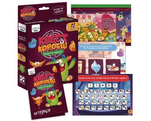 Настольная игра "Квест в коробке Монстры" VT5902-02 инструкция 12 карточек с заданиями