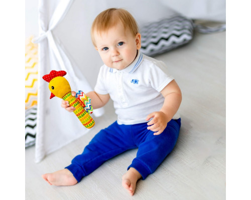 Игрушка мягконабивная «Погремушка Петушок» МС 010302-02