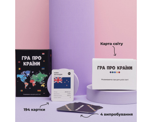 Игра настольная О странах MemoGames 0003MG 194 страны мира