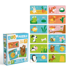 Детский пазл "ДУО-Кто что ест" 300691, 24 элемента