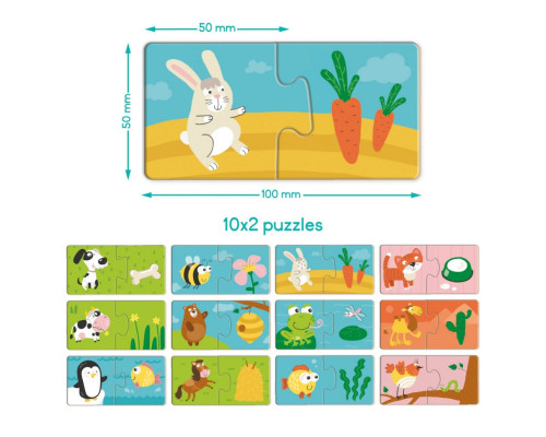 Детский пазл "ДУО-Кто что ест" 300691, 24 элемента