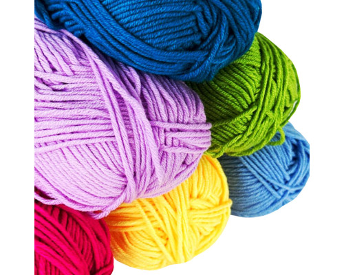 Пряжа фасована петляста NB111, 80% бавовни, 20% молочна клітковина, глибоке озеро