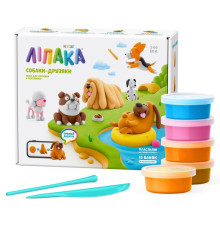 Дитячий меганабір пластиліну "Собаки-друзі" Lipaka 15030-UA01 самостійно твердне