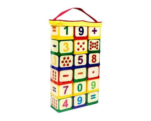 Дитячі розвиваючі кубики "Арифметика" 71061, 18 кубиків