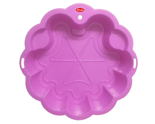 Детская песочница-бассейн "Цветок" 01234/10 сиреневый, 81х81х20 см