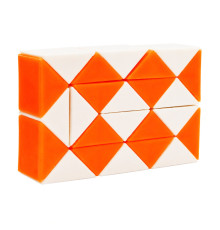 Головоломка Змейка Рубика IGR67(Orange) маленькая 3,5x5,5 см, двухцветная