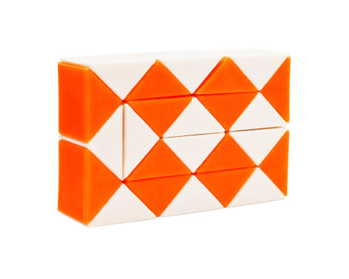 Головоломка Змейка Рубика IGR67(Orange) маленькая 3,5x5,5 см, двухцветная