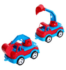 Детский экскаватор "Mini Matik" 002/4BMS(Red) подвижная стрела, 13,5 см