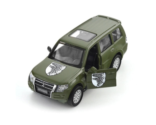 Автомодель серии "Шевроны Героев" Mitsubishi Pajero 4WD Tubro "93 ОМБр" TechnoDrive 250283M