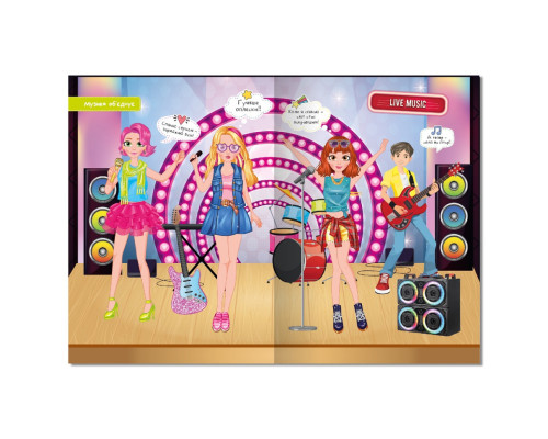 Книга-одягалка з наліпками "Girls’ hobbies" LS-03-02 серія "Dress Up"