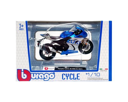 Дитяча модель Мотоцикла "Suzuki GSX-R1000 R 2021" Bburago 18-51030-13 масштаб 1:18
