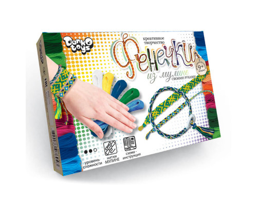 Набор креативного творчества "Фенечки" Danko Toys FIM-01-01-08 из мулине Вид 2