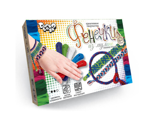 Набор креативного творчества "Фенечки" Danko Toys FIM-01-01-08 из мулине Вид 7