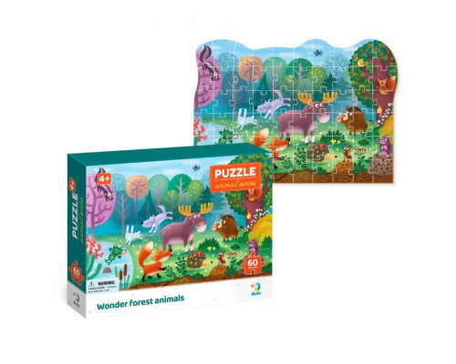 Дитячий пазл "Чудо-звірі в лісі" DoDo 300375, 60 ел.