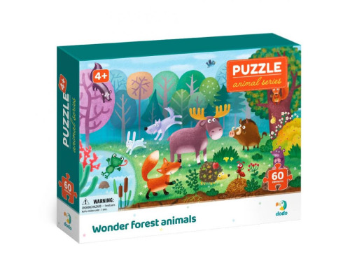 Дитячий пазл "Чудо-звірі в лісі" DoDo 300375, 60 ел.