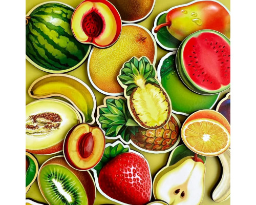 Деревянный пазл-вкладыш "Фрукты в разрезе" Ubumblebees (ПСД136) PSD136 сортер