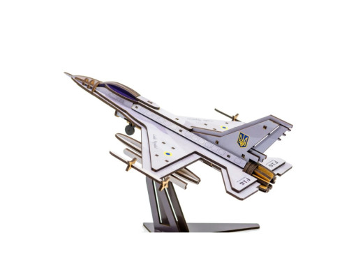 Дерев'яний 3D конструктор "F16" Арт-26913, 79 деталей