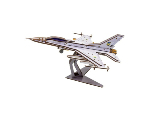Дерев'яний 3D конструктор "F16" Арт-26913, 79 деталей